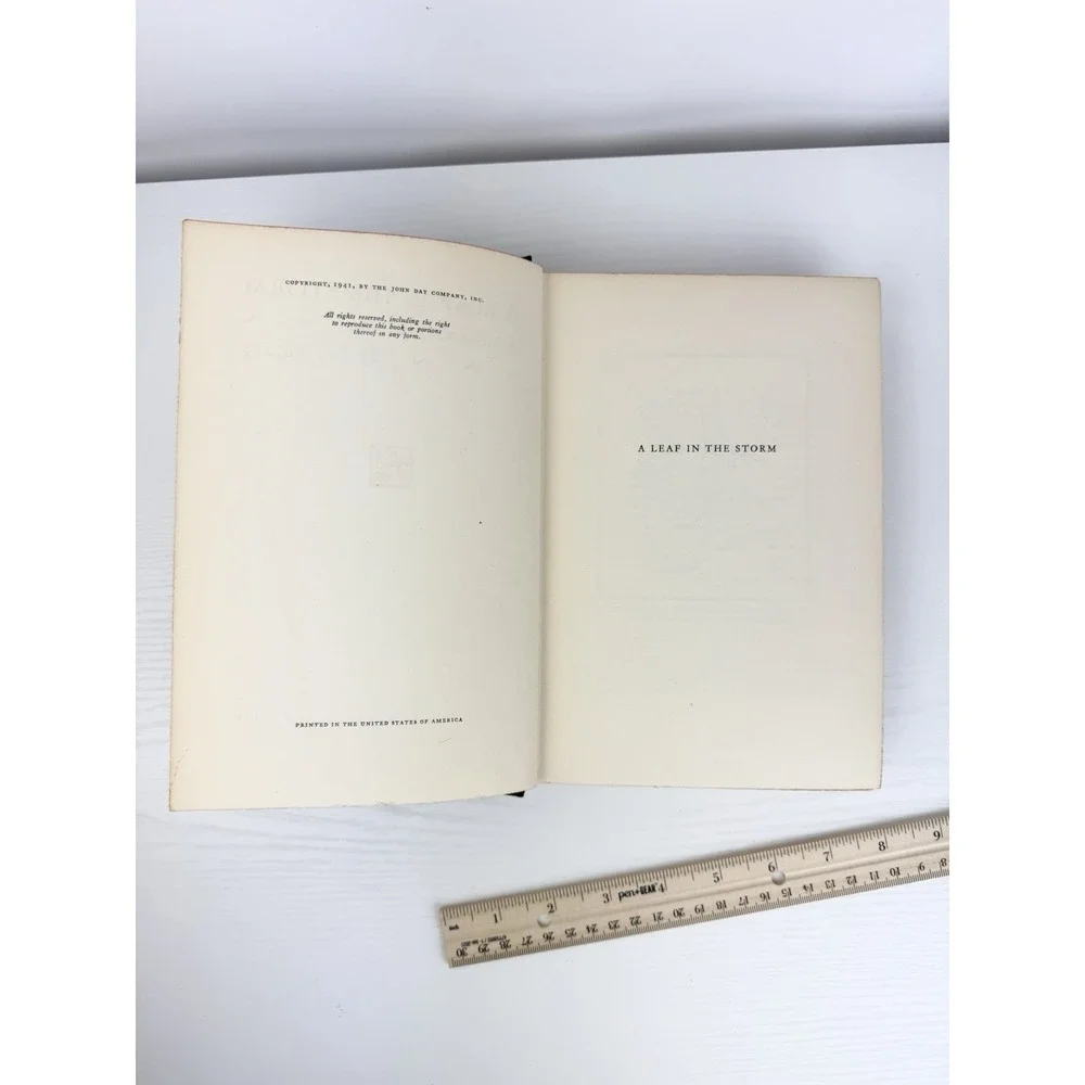 A Leaf in the Storm: A Novel of War-Swept China by Lin Yutang 1941 Early Edition